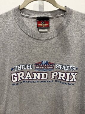 Vintage Brickyard Spell Out Formula 1 United State Grand Prix Tee Size L Y2K